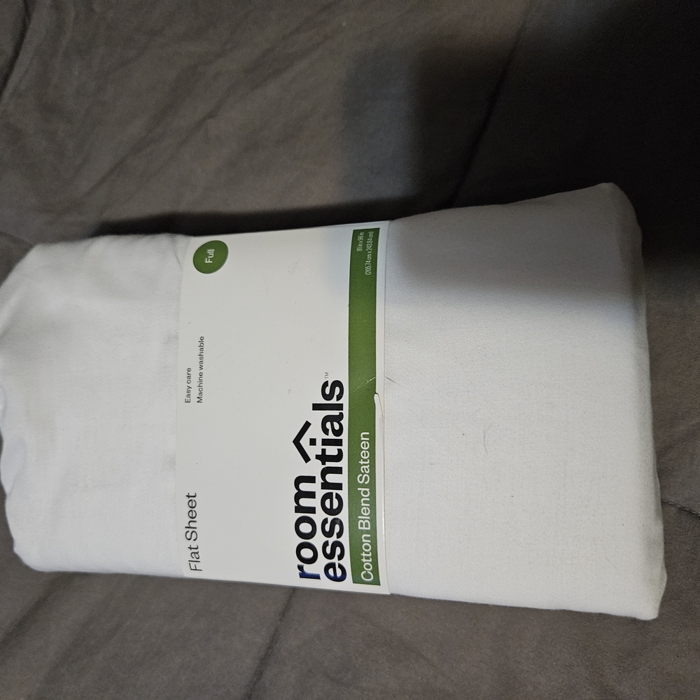 Room Essentials White Flat Sheet